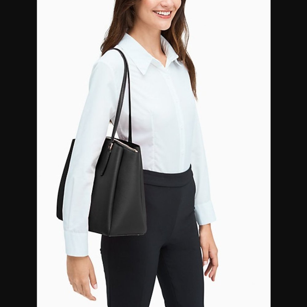Kate Spade Monet Large Compartment Tote Black NWT - Picture 2 of 16
